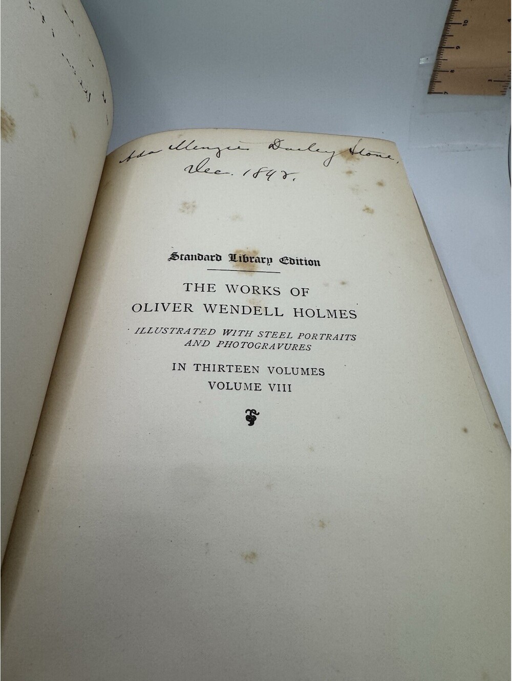 Poetical Works of Oliver Wendell Holmes Vol XIII HC 1892